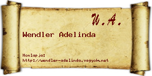Wendler Adelinda névjegykártya